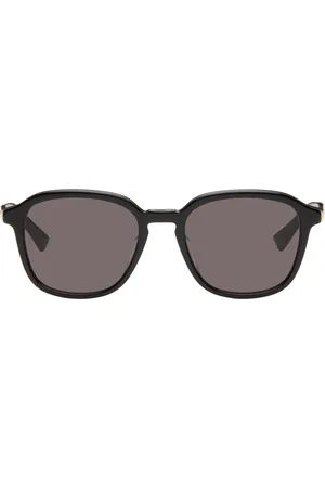 Bottega Veneta Black Round Sunglasses