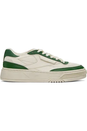 Reebok Off-White & Green Club C LTD Sneakers