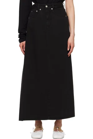 Maison Margiela Black 5-Pocket Denim Maxi Skirt