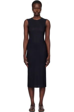 Jil Sander Black Crew Neck Slip Dress
