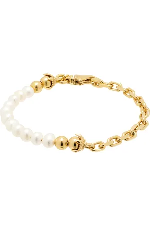 EMANUELE BICOCCHI SSENSE Exclusive Gold Pearl Bracelet