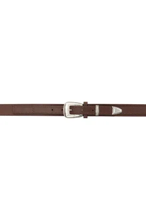 LEMAIRE Brown Minimal Western Belt