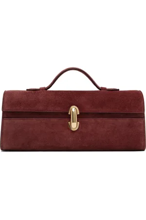 SAVETTE Burgundy Slim Symmetry Pochette Bag