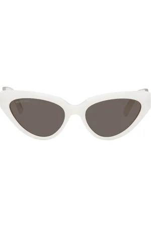 Balenciaga Off-White Cat-Eye Sunglasses