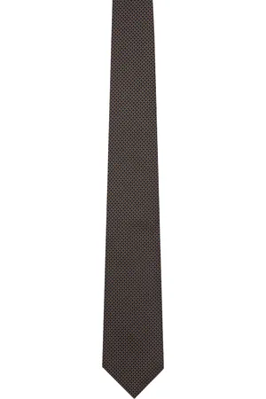 Tom Ford Brown Pois Jacquard Tie