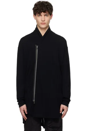 JULIUS Black Asymmetric Ana-Blouson Sweater