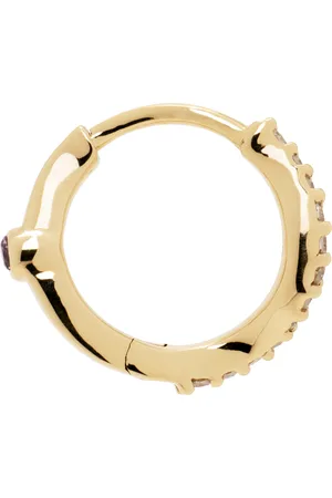 Maria Black Gold Wave Huggie Single Earring