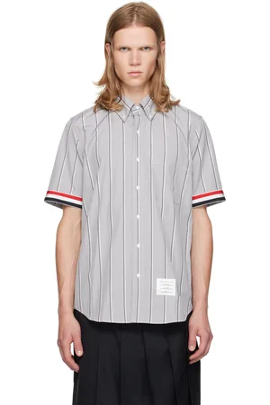 Thom Browne Gray Striped Shirt