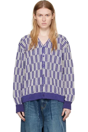 Pins & Needles Off-White & Purple V-Neck Cardigan