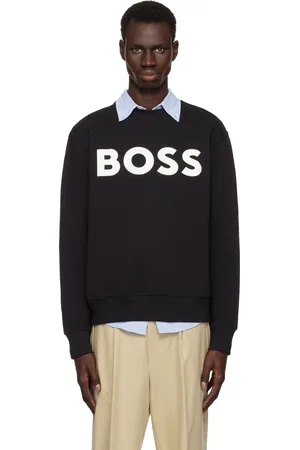 HUGO BOSS Black Relaxed-Fit Cotton-Terry Sweatshirt