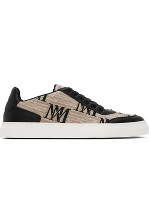 Max Mara Beige & Black Logocity Sneakers