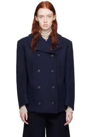 Recto Navy Double-Breasted Jacket