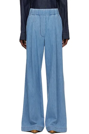 DRIES VAN NOTEN Blue Wide-Leg Jeans