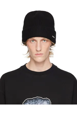 We11 Done Black Knit Beanie