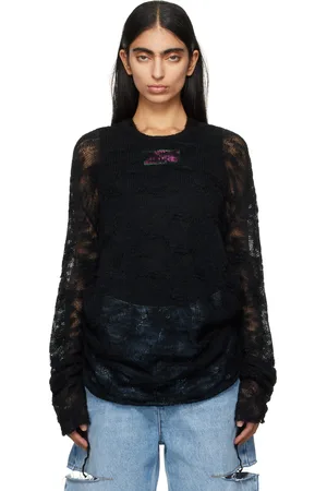Maison Margiela Black Sheer Sweater