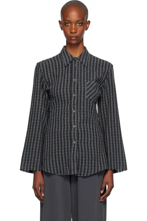 OUR LEGACY Navy Daisy Shirt