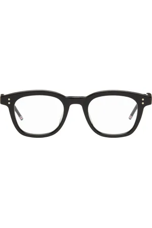 Thom Browne Black Acetate Rectangular Glasses
