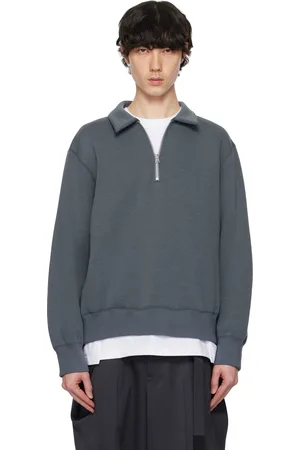 SACAI Gray Sponge Sweat Polo