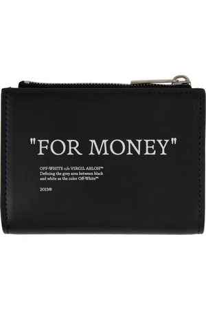 OFF-WHITE Black Quote Bifold Zipped Wallet