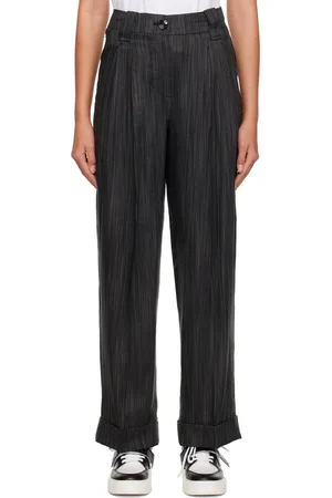 Ganni Black Striped Trousers