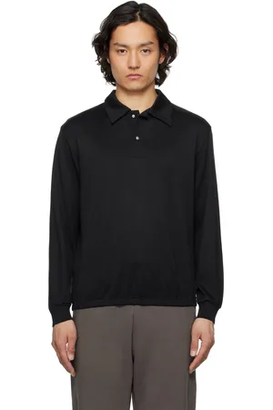 Lady White Co. Black LS Richmond Polo