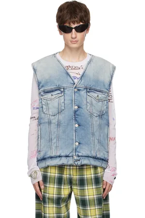 Acne Studios Blue Padded Denim Vest