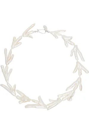 Gohar World White Host Chicken Foot Pearls Necklace