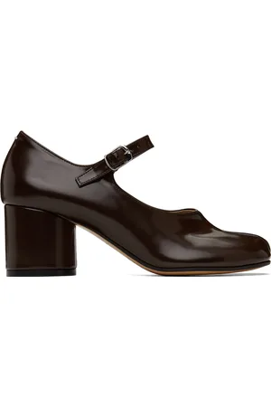 Maison Margiela Brown Tabi Mary Jane Heels