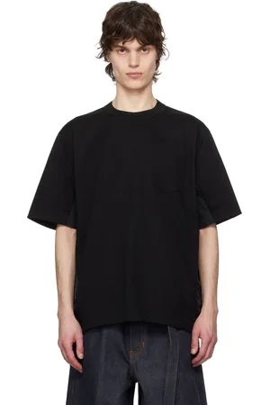 SACAI Black Cotton Jersey T-shirt
