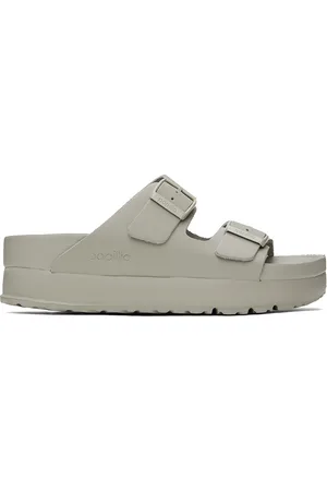 Birkenstock Gray Arizona Flex Platform Sandals