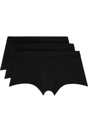 Sunspel Three-Pack Black Stretch Cotton Boxer Briefs