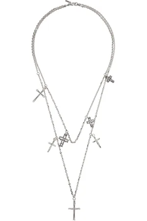EMANUELE BICOCCHI Silver Crosses Necklace