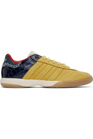WALES BONNER Yellow & Navy adidas Originals Edition MN Samba Sneakers