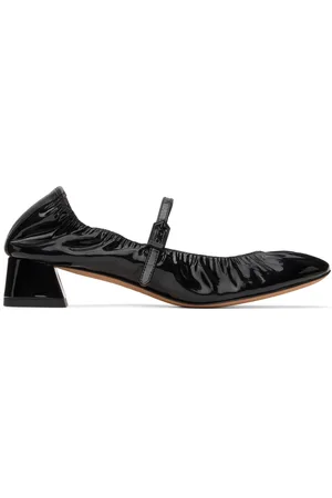Lanvin Black Heeled Mary Jane Ballerina Flats