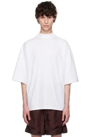 Jil Sander White Mock Neck T-Shirt