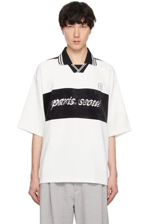 WOOYOUNGMI White & Black Color Block Polo