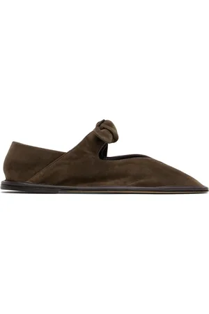 Hereu Brown Llasada Suede Ballerina Flats