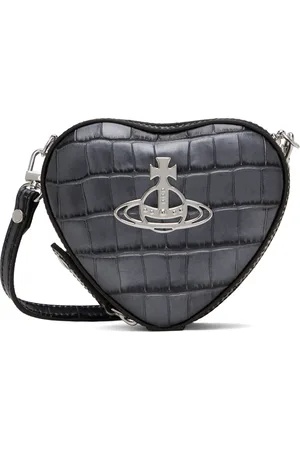 Vivienne Westwood Gray Mini Heart Crossbody Pouch