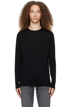 Sunspel Black Lightweight Sweater
