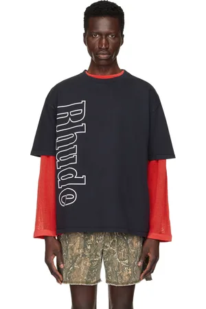 Rhude SSENSE Exclusive Black Side Logo T-Shirt