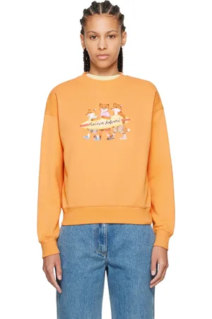 Maison Kitsuné Orange Surfing Foxes Sweatshirt