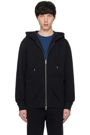Sunspel Black Zip Hoodie