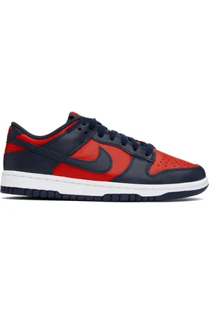 Nike Red & Navy Dunk Low Retro Sneakers