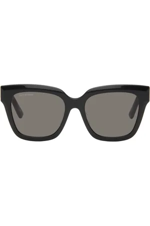 Balenciaga Black Square Acetate Sunglasses