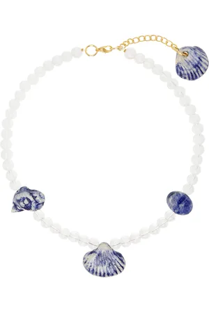 Levens Jewels Transparent & Blue Seashell Necklace