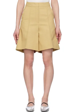 Recto Beige Structured Shorts