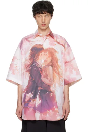 Vetements Pink Anime Short Sleeve Shirt