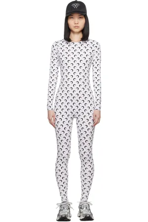 Marine Serre White All Over Moon Jumpsuit