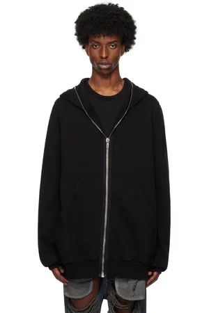 Rick Owens Black Porterville Jumbo Gimp Hoodie