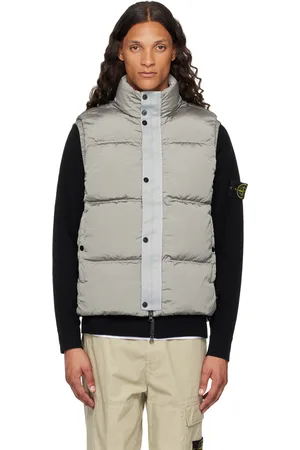 Stone Island Gray Nylon Metal Down Vest